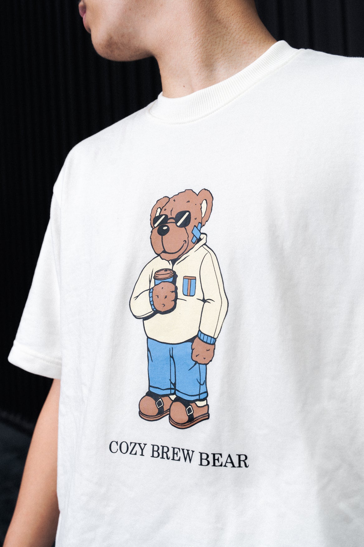 COZY BREW BEAR IN BEIGE